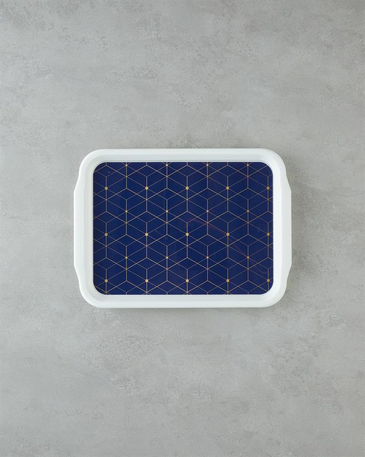 PP Anti-Alunecare Tavă 34x25 cm Bleumarin - Gold