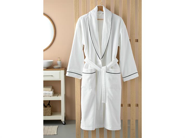 Premium Kadife Halat De Baie Legătură, Bumbac, L-Xl, Roz