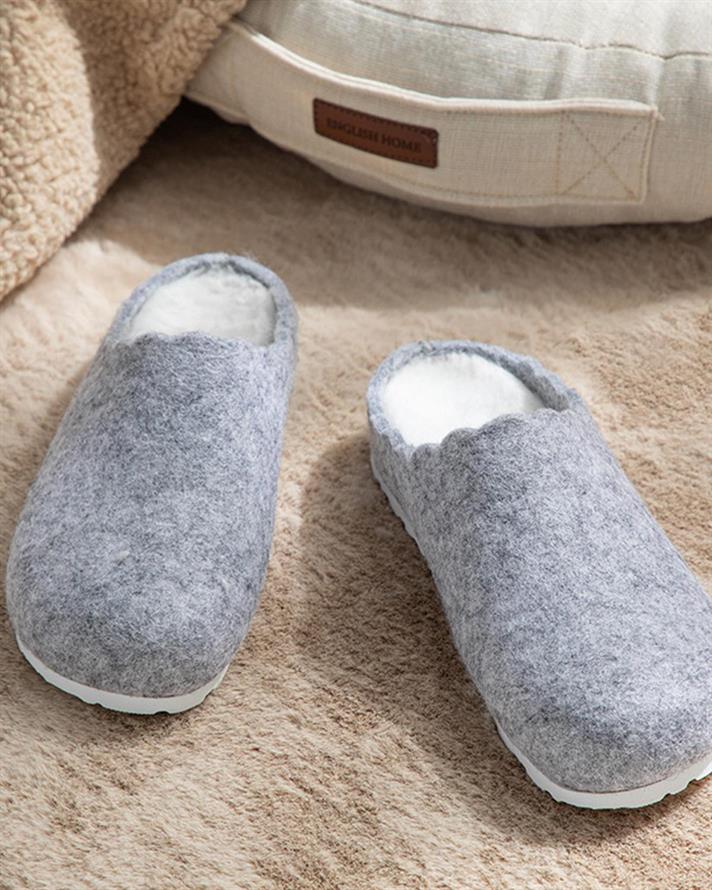 Pretty Papuci De Casă Damă, Fetru, 36, Albastru İnchis