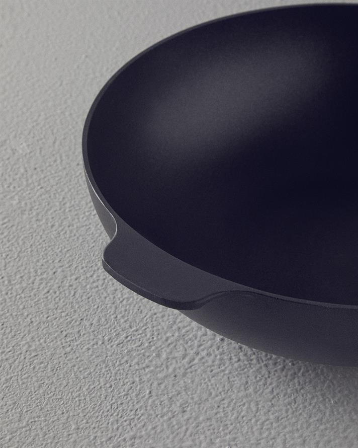 Prime Aluminiu Turnat Tigaie Wok 30 cm Negru
