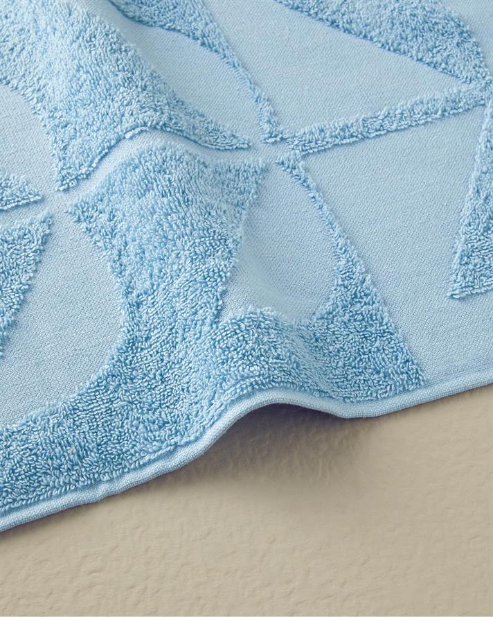 Cotton Polyester With Jacquard Bath Towel 70x140 cm Blue