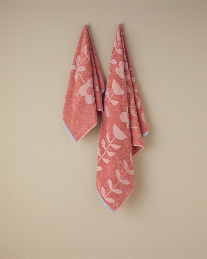 Cotton Polyester With Jacquard Bath Towel 70x140 cm Pink