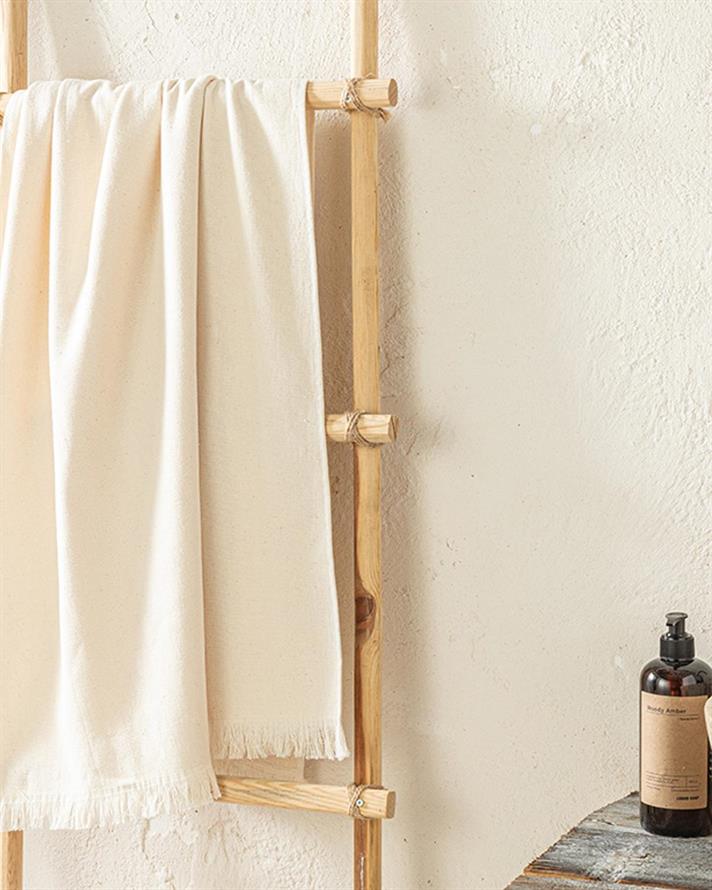 Natural Cotton Bath Towel 70x140 cm Beige