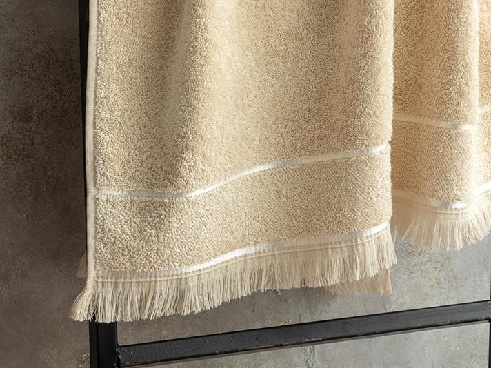 Vegan Cotton Bath Towel 70x140 cm Beige