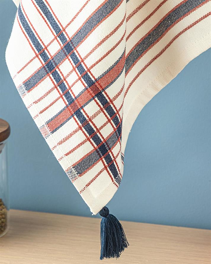 Prosop de bucătărie, Linee, bumbac, 40x60 cm, alb