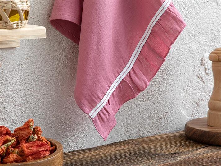 Prosop de bucătărie, Mussola, bumbac, 40x60 cm, roz