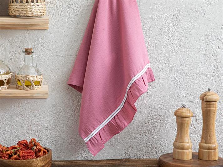 Prosop de bucătărie, Mussola, bumbac, 40x60 cm, roz