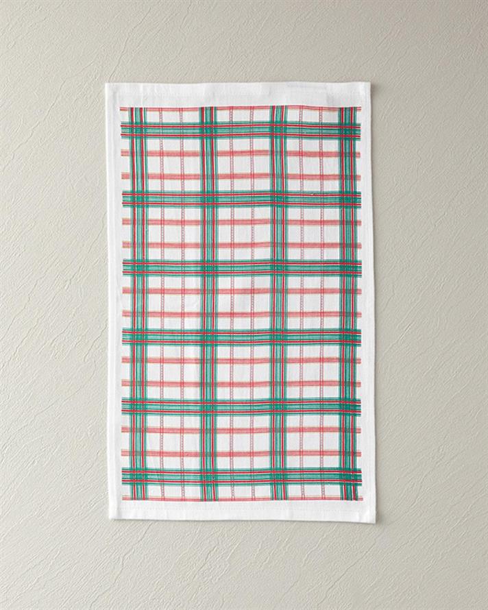 Prosop de bucătărie, Plaid Check, bumbac, 30x50 cm, roșu