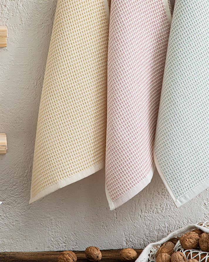 Relief Cotton Drying Cloth 30x50 cm Light Blue