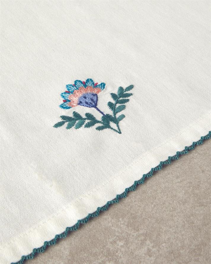 Prosop de bucatarie, Carnival Flower, poplin, 30x50 cm, alb