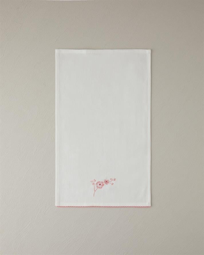 Bumbac Lavetă Uscare 30x50 cm Alb - Roz