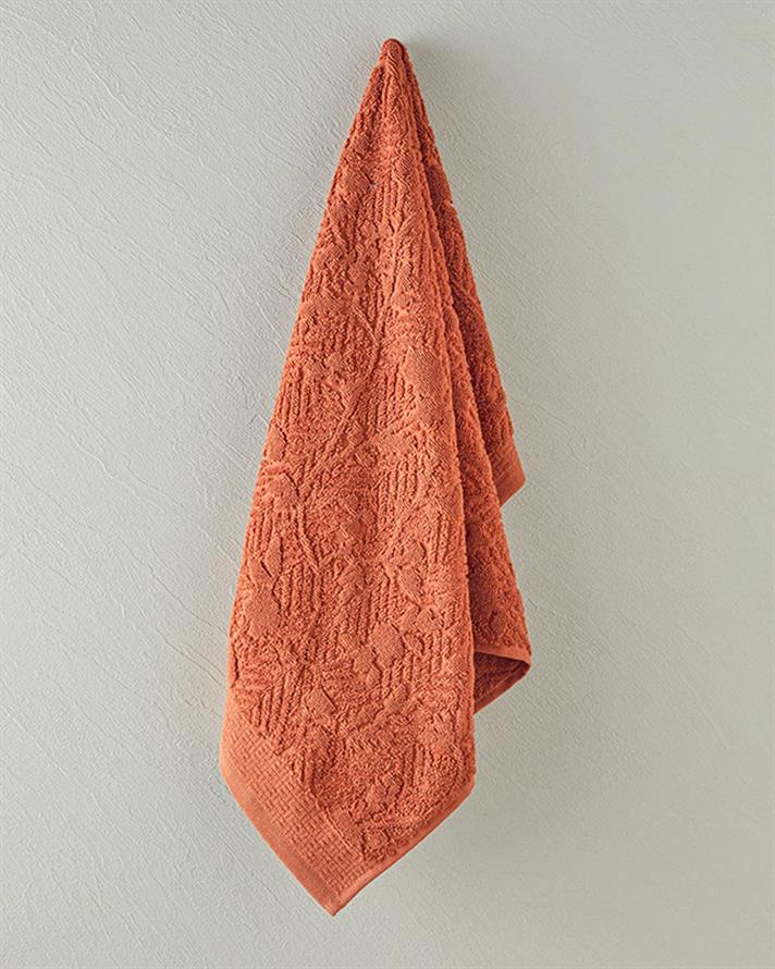 Prosop de față, Alyssa, bumbac, 50x80 cm, cărămiziu