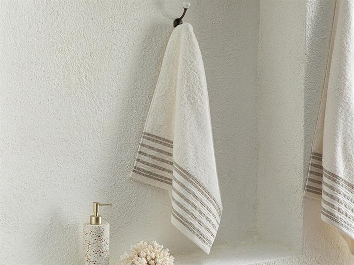 Prosop de față, Aqua Line, bumbac, 50x70 cm, ecru-bej