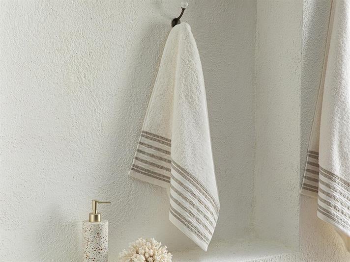 Prosop de față, Aqua Line, bumbac, 50x70 cm, ecru-bej