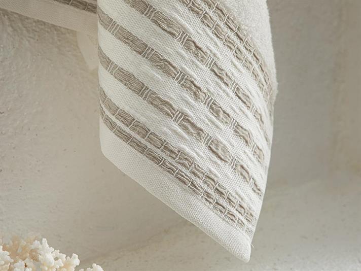 Prosop de față, Aqua Line, bumbac, 50x70 cm, ecru-bej