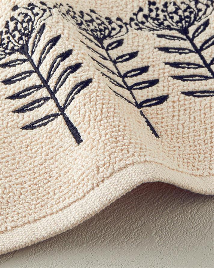 Prosop de față, Bloom, bumbac, 50x80 cm, bej deschis