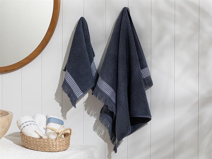 Prosop de față, Cyra, bumbac, 50x70 cm, gri antracit