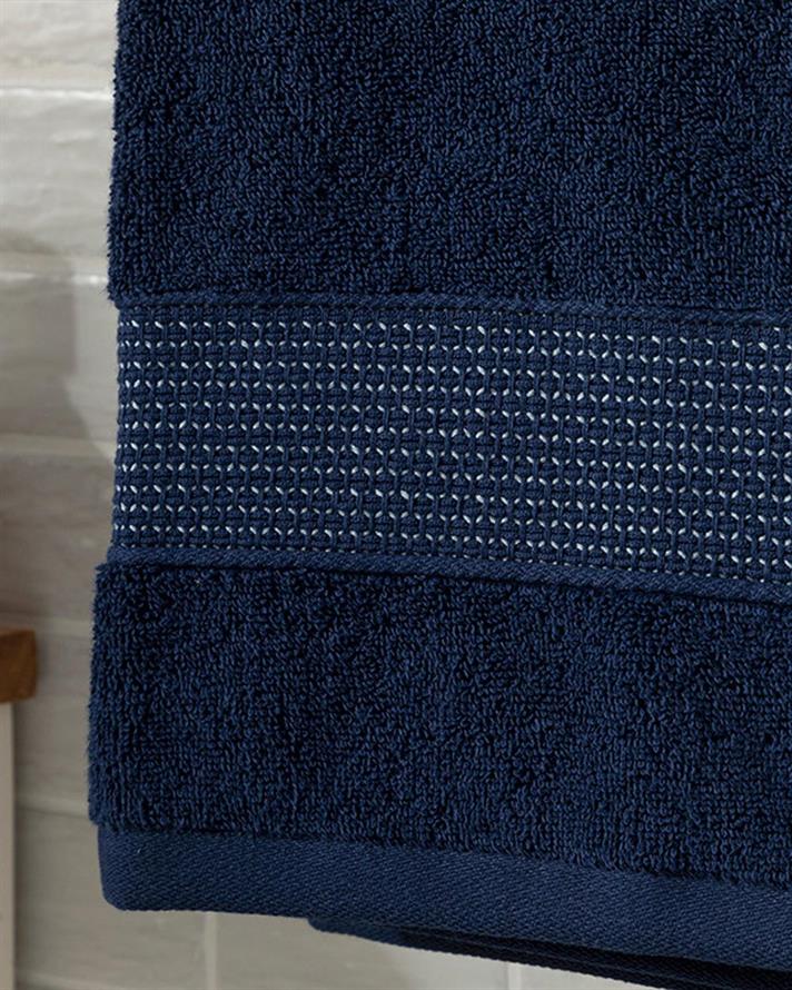 Prosop de față, Deluxe, bumbac, 50x90 cm, bleumarin