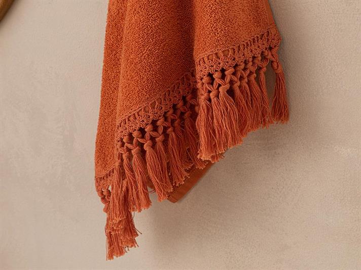 Prosop de față, Eaves, bumbac, 50x70 cm, cărămiziu