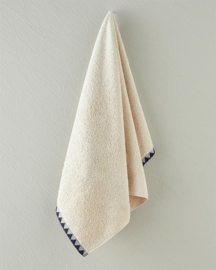 Prosop de față, Flower Mold, bumbac, 50x80 cm, bej deschis