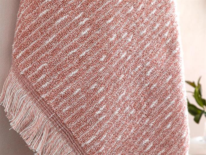 Prosop de față, Hybrid, bumbac, 50x70 cm, ecru - roz