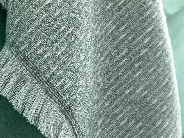 Prosop de față, Hybrid, bumbac, 50x70 cm, ecru - verde