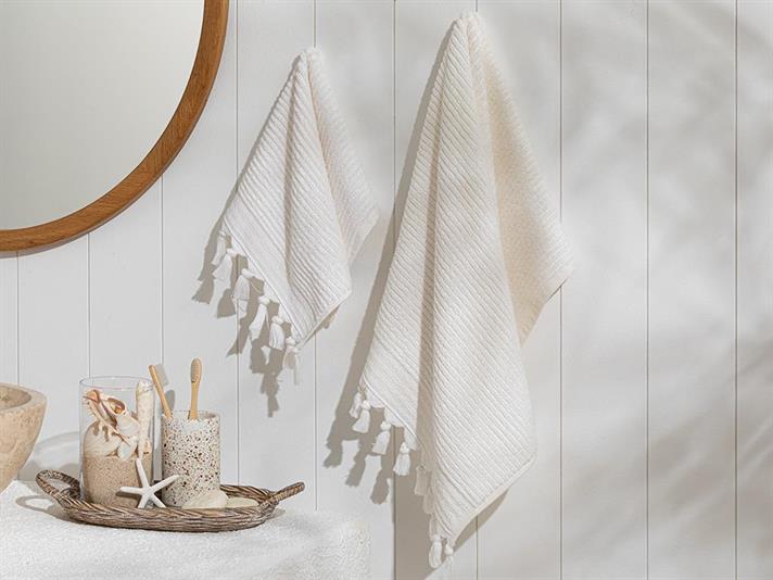 Prosop de față, Lima, bumbac, 50x70 cm, ecru