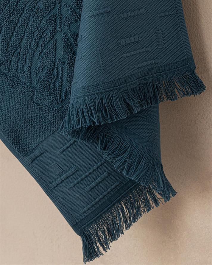 Prosop de față, Mara, bumbac, 50x70 cm, albastru petrol