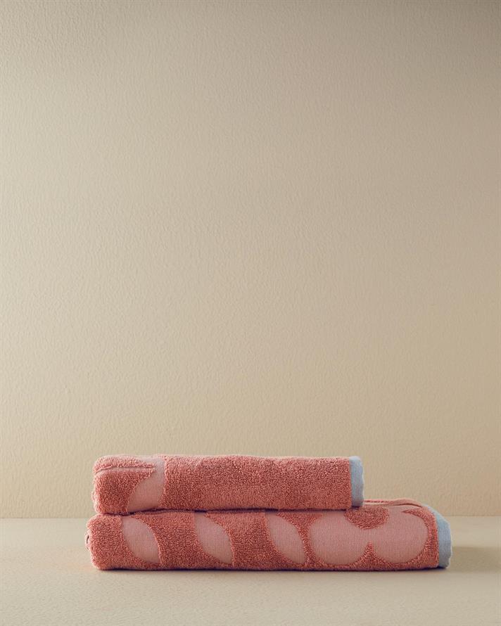 Prosop de față, Mix Duo, bumbac-poliester, 50x80 cm, roz