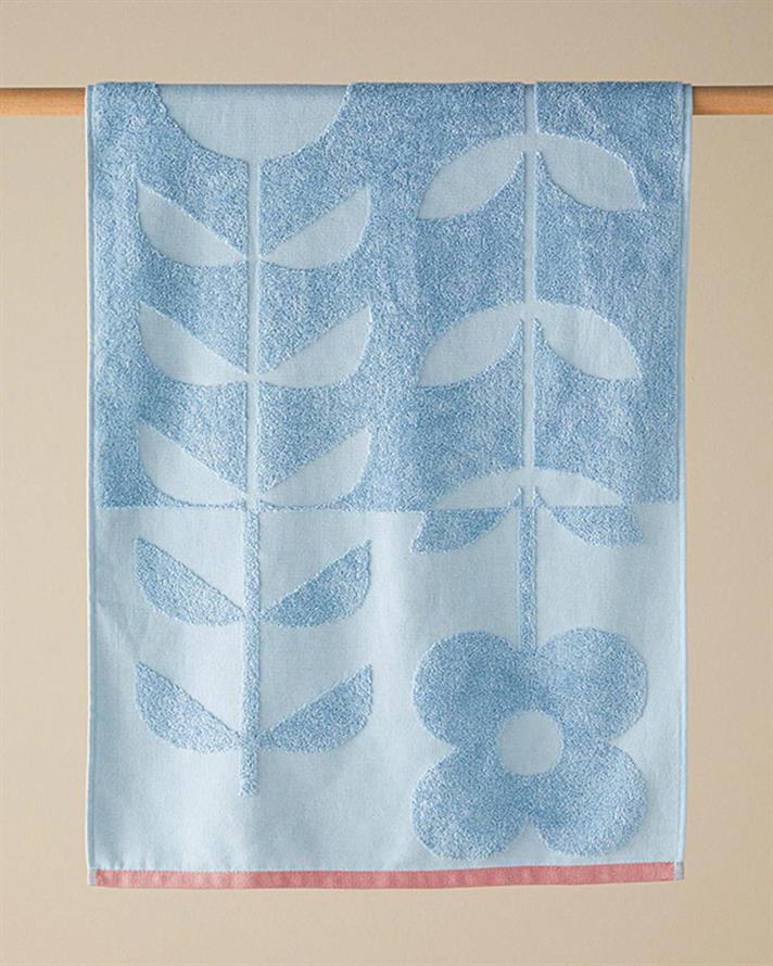 Prosop de față, Mix Flowers, bumbac-poliester, 50x80 cm, bleu