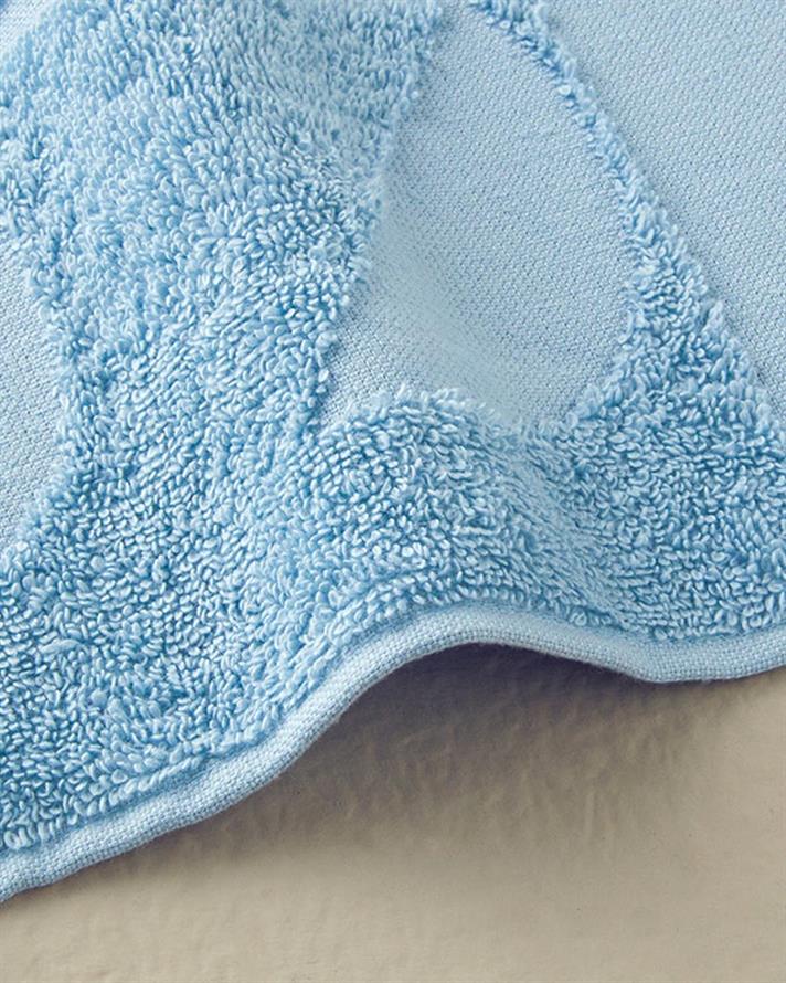 Prosop de față, Mix Flowers, bumbac-poliester, 50x80 cm, bleu