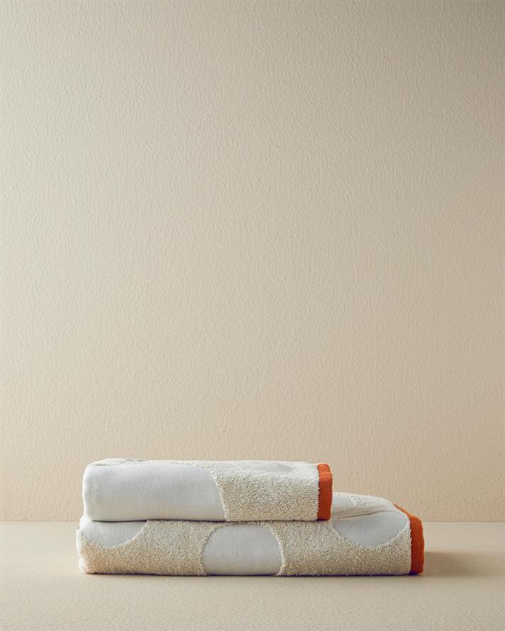 Prosop de față, Mix Point, bumbac-poliester, 50x80 cm, bej