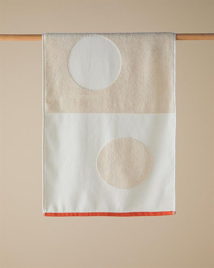 Prosop de față, Mix Point, bumbac-poliester, 50x80 cm, bej