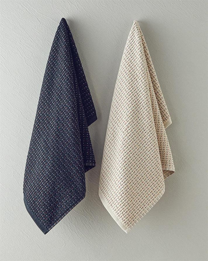 Prosop de față, Modern Check, bumbac, 50x80 cm, bej deschis