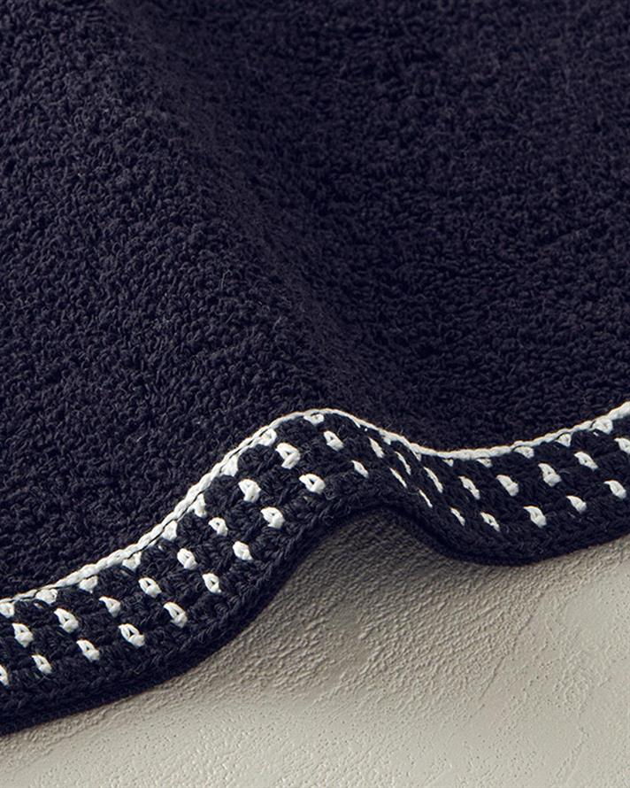 Prosop de față, Modern Dots, bumbac, 50x80 cm, negru