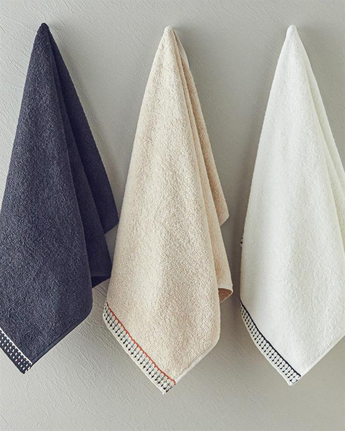 Prosop de față, Modern Dots, bumbac, 50x80 cm, ecru