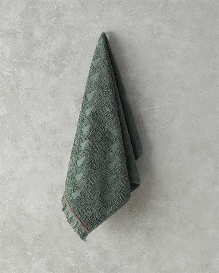 Prosop de față, Piny, bumbac, 50x80 cm, verde