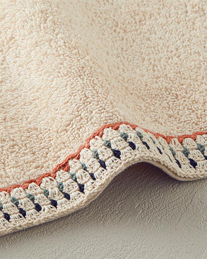 Prosop de față, Polka, bumbac, 50x80 cm, bej deschis