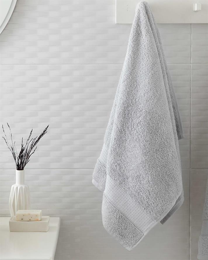 Prosop de față, Pure, bumbac, 50x90 cm, gri