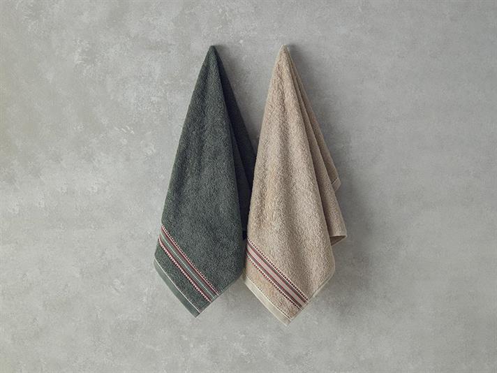 Prosop de față, Rhys, bumbac, 50x80 cm, verde