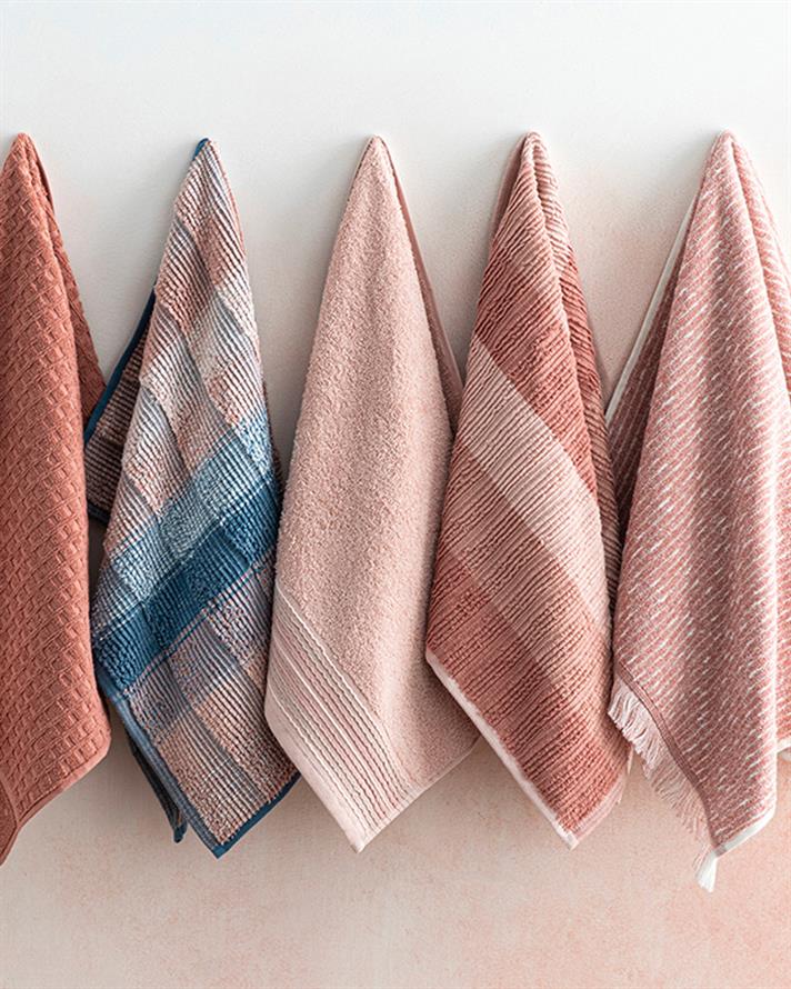 Prosop de față, Shade, bumbac, 50x70 cm, bleu - roz