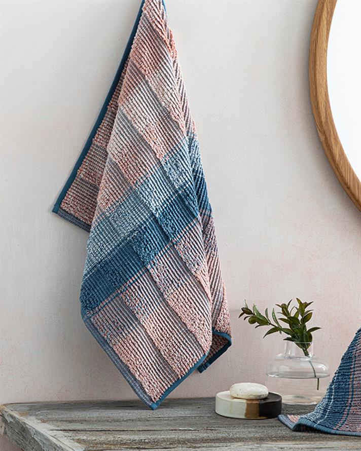 Prosop de față, Shade, bumbac, 50x70 cm, bleu - roz