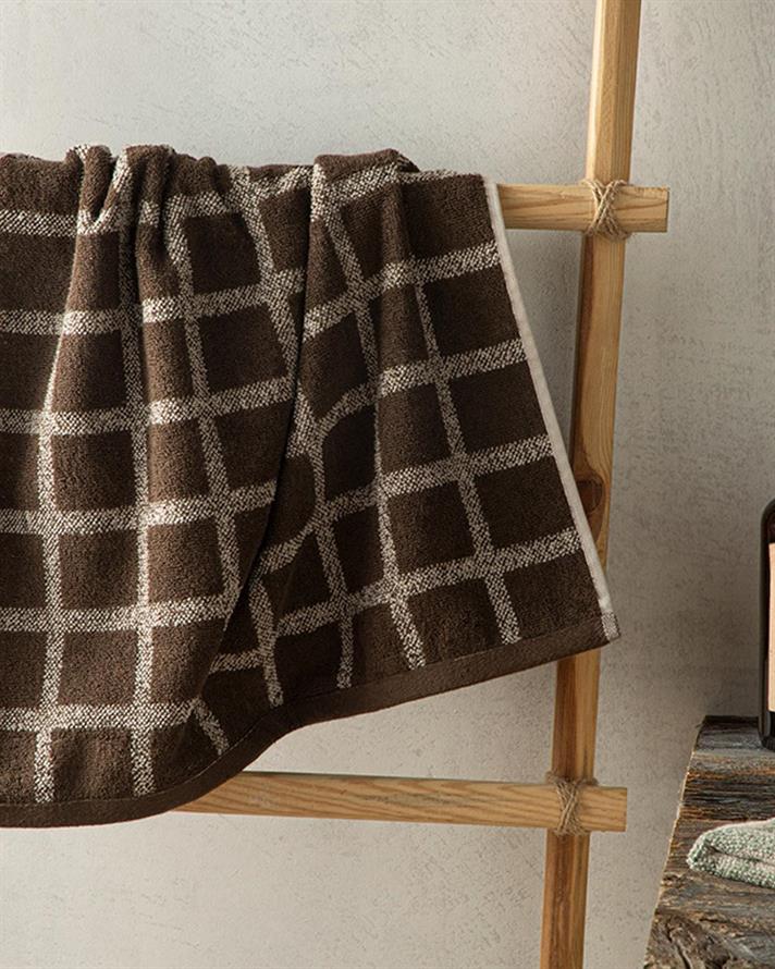 Prosop de față, Square, bumbac, 50x70 cm, bej-maro