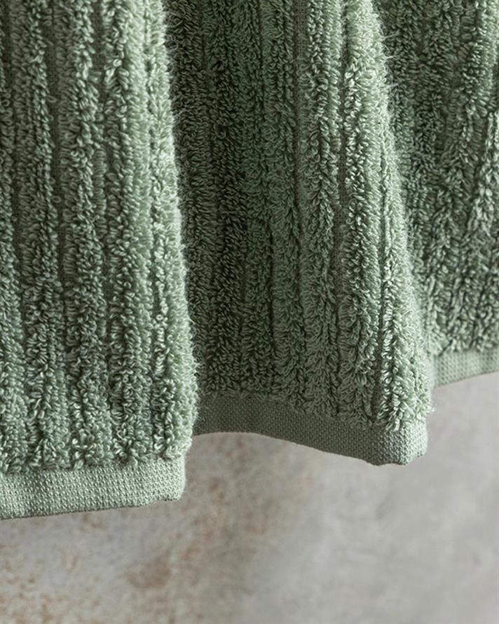 Prosop de față, Stripe, bumbac, 50x90 cm, verde deschis