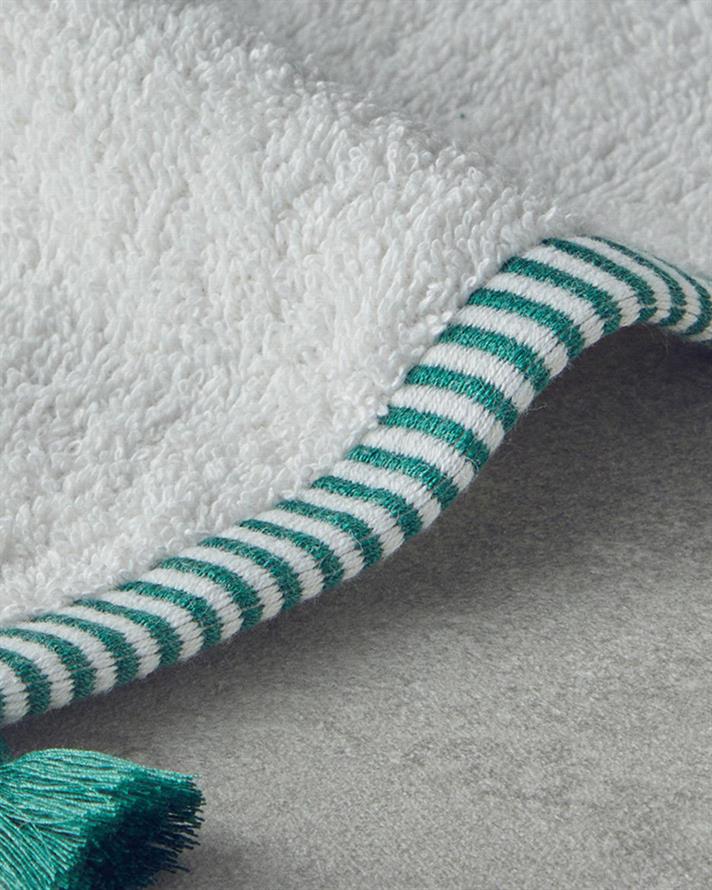 Prosop de fata, Colorful Lines, bumbac, 50x80 cm, ecru-verde