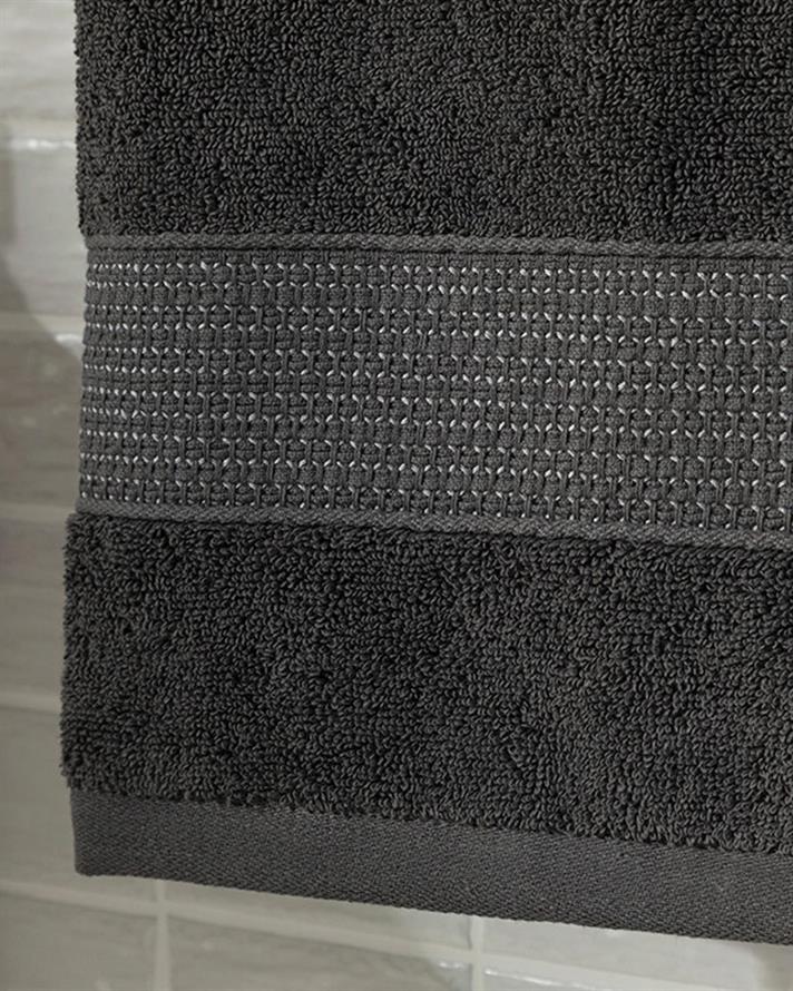 Prosop de fata, Deluxe, bumbac, 50x90 cm, antracit