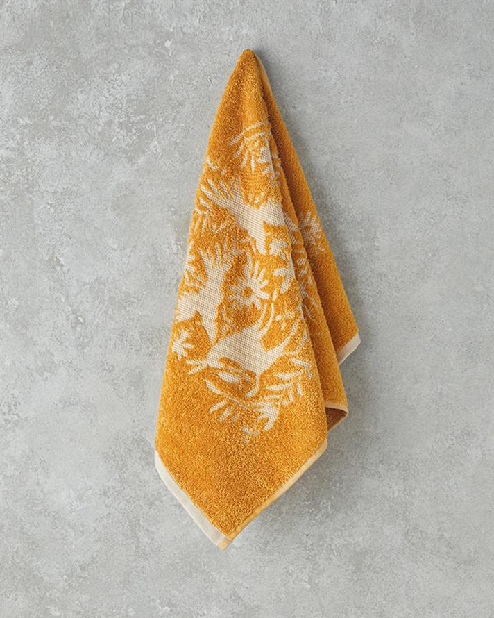 Prosop de fata, Exotic Jungle, bumbac, 50x80 cm, galben