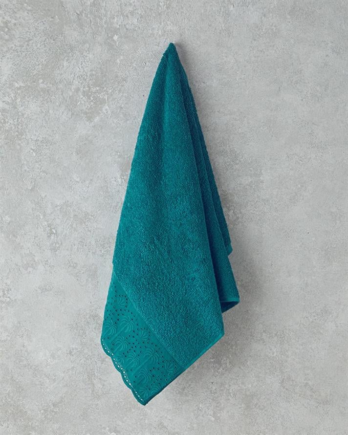 Prosop de fata, Festoon Palm, bumbac, 50x80 cm, verde