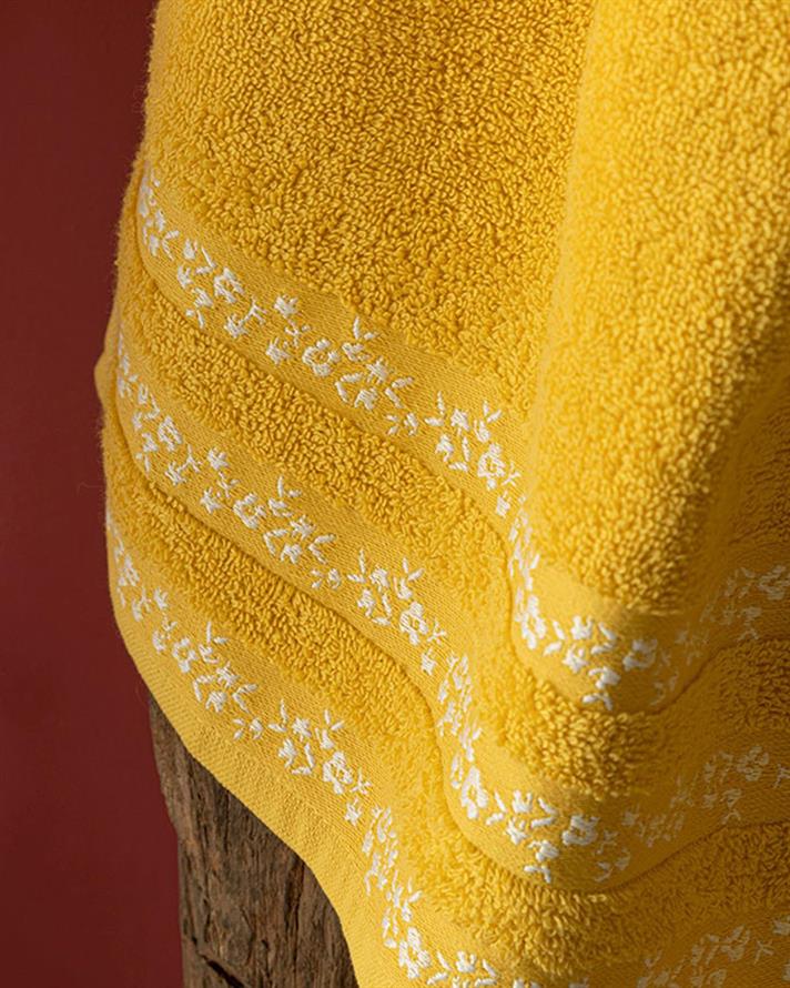 Prosop de fata, Freesia, bumbac, 50x70 cm, galben