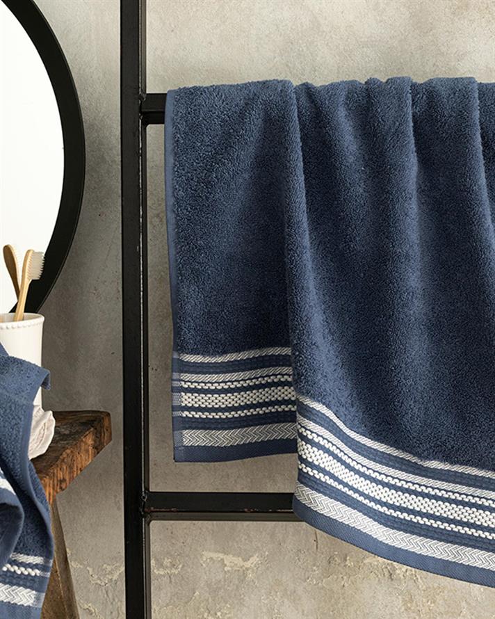 Prosop de fata, Polka Dot, bumbac, 50x70 cm, bleu